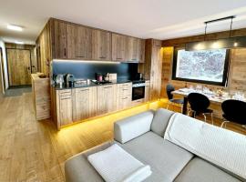 Verbier Le Rouge superb 3-room apartment near slopes & ski-lift，位于韦尔比耶的酒店