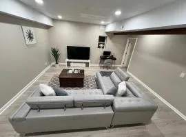 Modern Basement Retreat 2BR King suite