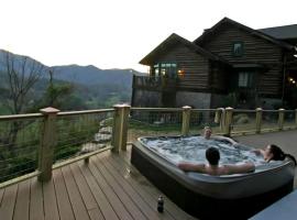 Romantic Vacation Getaway in a Hillside Lodge near Asheville in Leicester, North Carolina，位于Leicester的酒店