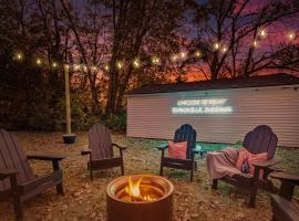Game Room and Huge Yard with Fire Pit Yard Games and BBQ Near UE and Downtown