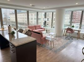 Upscale 2BR Condo with Gym & Parking near MGH & TUFTS，位于波士顿的酒店