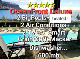 OCEANFRONT DELUXE-45m,HEATED POOLs,2AirCondition, 2TV-65",DISHWASHER,600mb,Lift,Amadores View !，位于库拉海滩的酒店