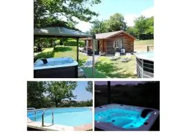 Chalet Mélèze - Les Chalets de Barruérot - Spa jacuzzi privatif - Piscine en été