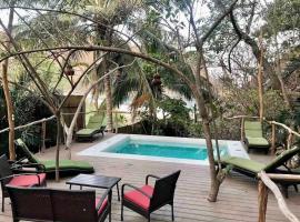 Casa Pauline Beach house habitaciones con acceso directo a playa y alberca，位于Arroyo Cruz的酒店