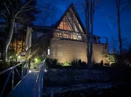 Lakefront A-Frame on a Point, Pet-Friendly