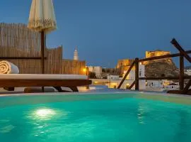 Santorini Rooftop Hot Tub Suite with Panoramic Views