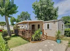 Grand Mobil home 3chbr 2sdb camping La Carabasse