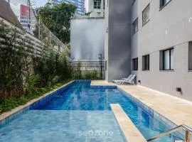 Estadia completa com piscina, próximo ao metrô e à Praça da Sé – APS