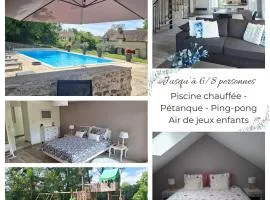 Le relais des clefs -Piscine chauffée, pétanque - 8pers