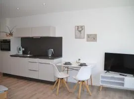 Apartment mit Küche, 2 Einzelbetten, Dusche, Parkplatz, schnellem Internet, ADA3