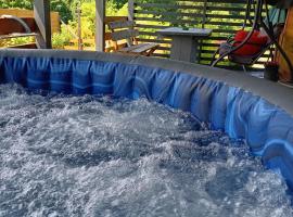 Roztocze, Domek Na Leśnym Wzgórzu nr2,Krasnobród,Zamość, Zwierzyniec, jacuzzi，位于Adamów的酒店