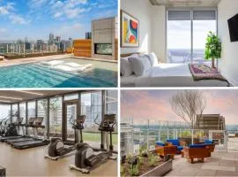 2 Condos w DT Austin Views High Rise w Rooftop Pool Gym Luxe Amenities