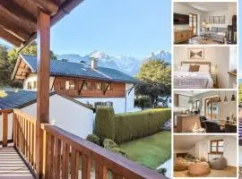 Apartment für 6 - Bergblick, Balkon, Kamin, Kino, Yoga, Parkplatz