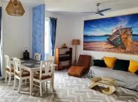 Renovated and air-conditioned 2-bedroom apartment with terrace