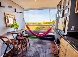 Ap Canto da Vila de Frente para o Mar, Piscina e Varanda com Churrasqueira