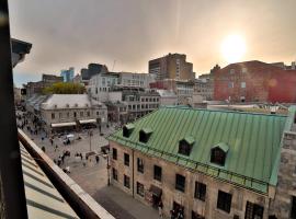 Spacious two stories condo in old port free parking，位于蒙特利尔的分契式公寓