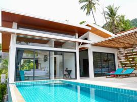 New 3BR Villa with Private Pool & Sea Glimpses Near Chaweng，位于班阁库安的酒店