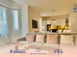 Stylish 3-bedroom Gem Steps From Monaco Spacious，位于博索莱伊的酒店