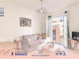 Nice Apartment Beausoleil Near Monaco，位于博索莱伊的酒店