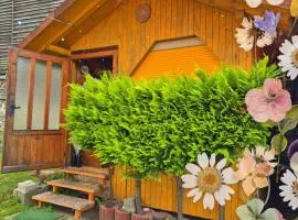 Holzhütte rustikal ohne Heizung,kein Bad,WC nebenan