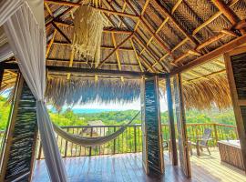 Cabaña vista al mar y jacuzzi privado，位于洛斯纳兰霍斯的酒店