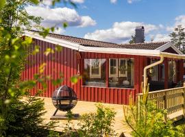 Långrösta; Ruime blokhut grenzend aan bos，位于哈格福什的酒店