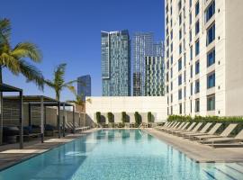洛杉矶万豪L.A. LIVE中心原住客栈，位于洛杉矶的酒店