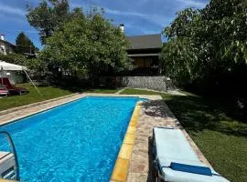 Wooden cottage with private pool near to sea