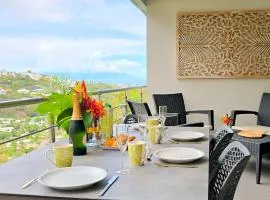 Ateatea apartment on the heights of the Papeete - 2 bdr - AC - WiFi -pool