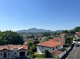 La Caussade - Charmant appartement dans villa Basque avec extérieur - Colline de Bordagain，位于索库阿的酒店