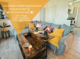 Le "St-Vincent"- 2min de la plage , hyper-centre, cozy