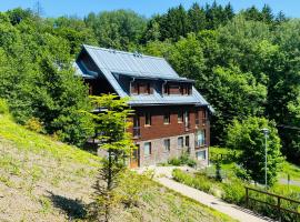 Útulný apartmán v srdci Krkonoš se saunou，位于伊泽拉河畔亚布洛内茨的酒店