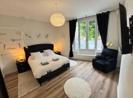 Appartement 1 Climatisé Séjour inoubliable,détente,bain-bulle,un coin de paradis ainsi qu'une terrasse au rdc，位于里摩日的酒店