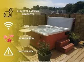 La Régate du Plaisir- Jacuzzi privé, Plage à 900m