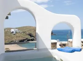 Ultramare Mykonos Beachfront House with 2 Outdoor Tubs