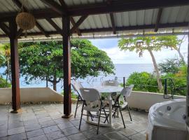 La maison bleue pieds dans l'eau，位于Petite Verger的酒店
