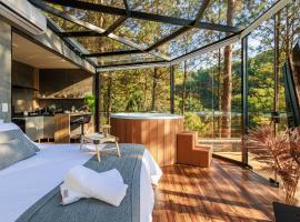 Maravilhosa Cabana de Vidro de Luxo na Natureza，位于波梅罗迪的酒店
