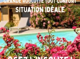 Roulotte de la Villa Font Vive - Tout équipée, tout confort, situation idéale Sud Ardèche