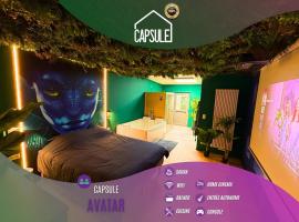 Capsule Avatar - Balneo Sauna Projecteur Nintendo，位于蒙斯的酒店