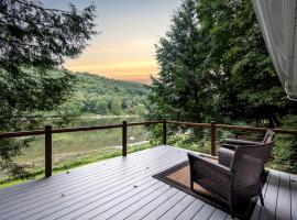 Scenic Retreat: Riverfront Cabin with Large Deck and Fire Pit in Emlenton, Pennsylvania