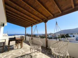 Modern big house in the port of Andros
