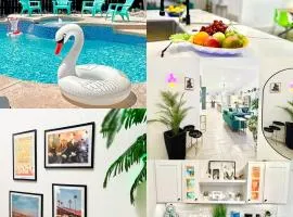 Coachella Private Pool Fire Pit BBQ with Chefs Kitchen