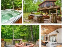 Cabin w New Hot Tub, River, Kayak, WiFi, & Fire Pit