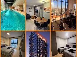 Apartamento Suíte e 1Q Premium Centro com Piscina, Academia e Garagem