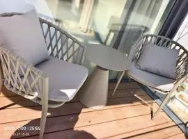 Mobile home au bord de la plage