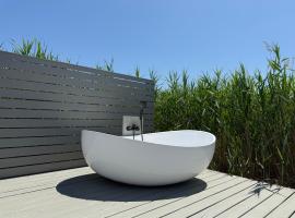 Seehütte Schilfhaus inklusive E-Boot am Neusiedler See，位于拉斯特的酒店