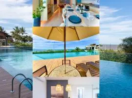 Apto Pé na Areia Vista Mar Incrível Condo Resort Completo com Piscina Infinita, Beach Tennis, Academia, Sala de Jogos, Brinquedoteca, Playground e Portaria 24H 3 Quartos com Ar-Condicionado, Churrasqueira Privativa Reserve Agora e Viva essa Experiência
