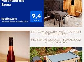 Tiny House im Felsenland mit Sauna