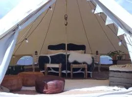 Hidden gem! boho glamping tent with pool and hot tub