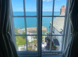 Harbour view cottage, clovelly，位于克洛韦利的带停车场的酒店